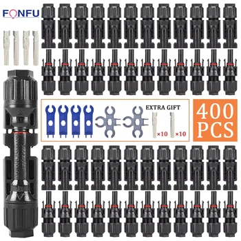 10/20/50/100/300/600pcs Photovoltaic Solar Connector Kit Plug 1000V 30A Connectors for Solar Panels PV/MC Cable 2.5/4/6mm²