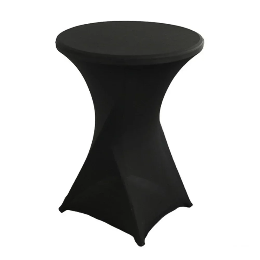 Four Way Fitted Elastic Tablecloth for Wedding and Birthday Party Bar and Restaurant Vendor Display Stand 80cm Diameter