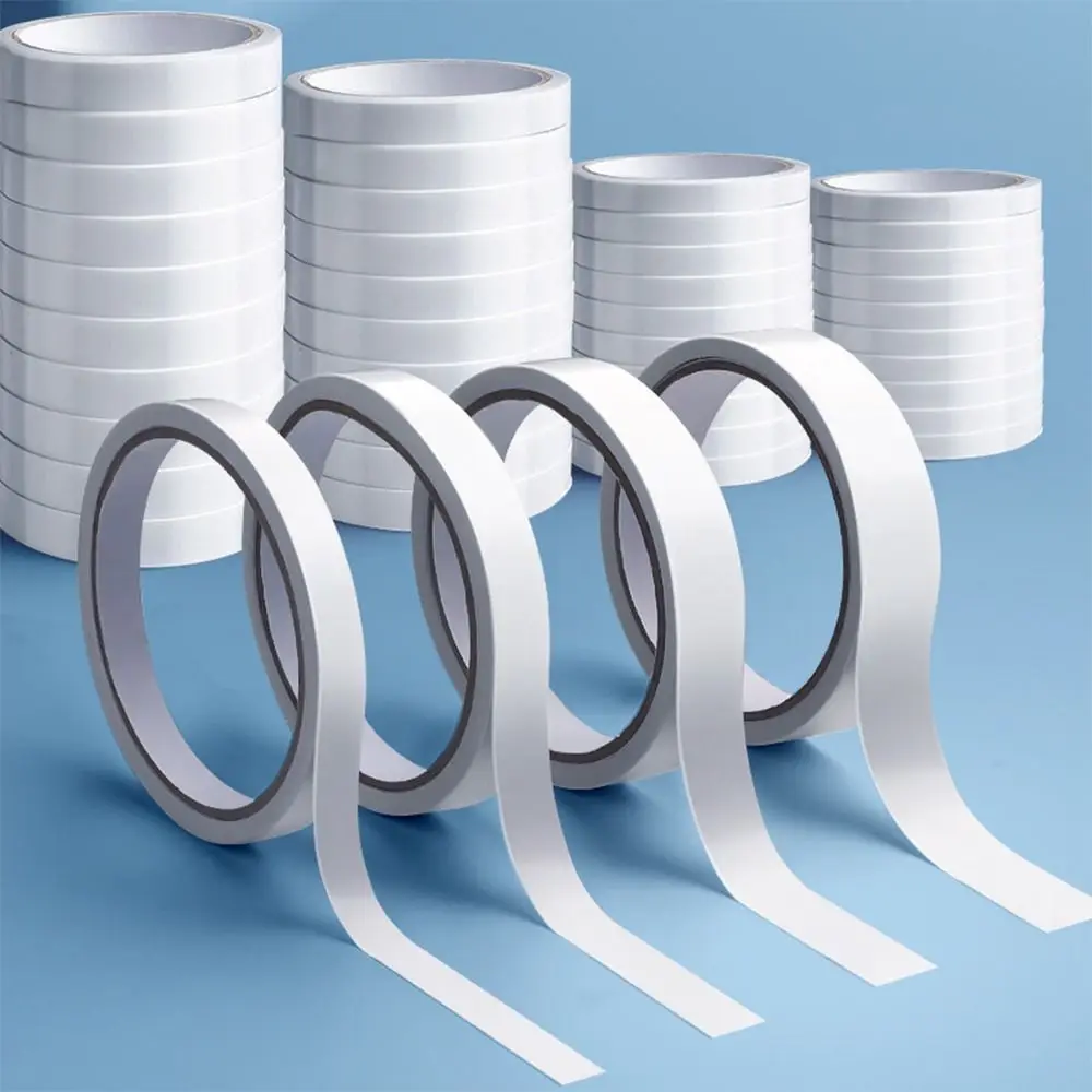 Simple Strong Viscosity Double Sided Tape White Ultra-thin Adhesive Tape Strong Tape Sticker School/Home/Office