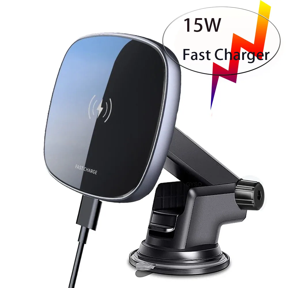 

15W Magnetic Car Phone Holder Wireless Charger for iPhone 11 12 13 14 15 Pro XS Max X Wireless Charging Car Phone Accessrios