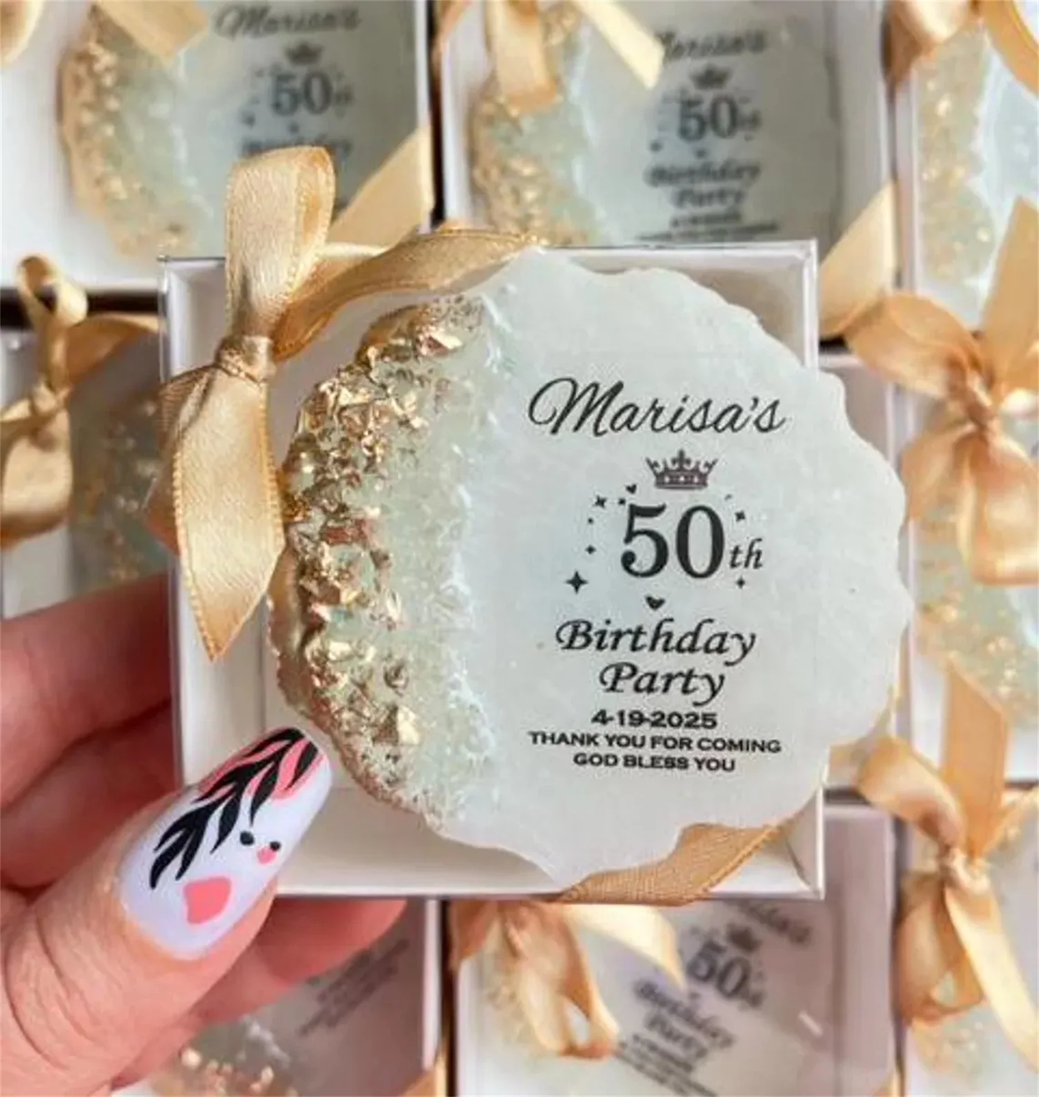 Baptism favors for guests, Baby Shower Favors, Birthday magnet gift, Christening, Wedding Party Favors, Resin Magnet, Epoxy Magn