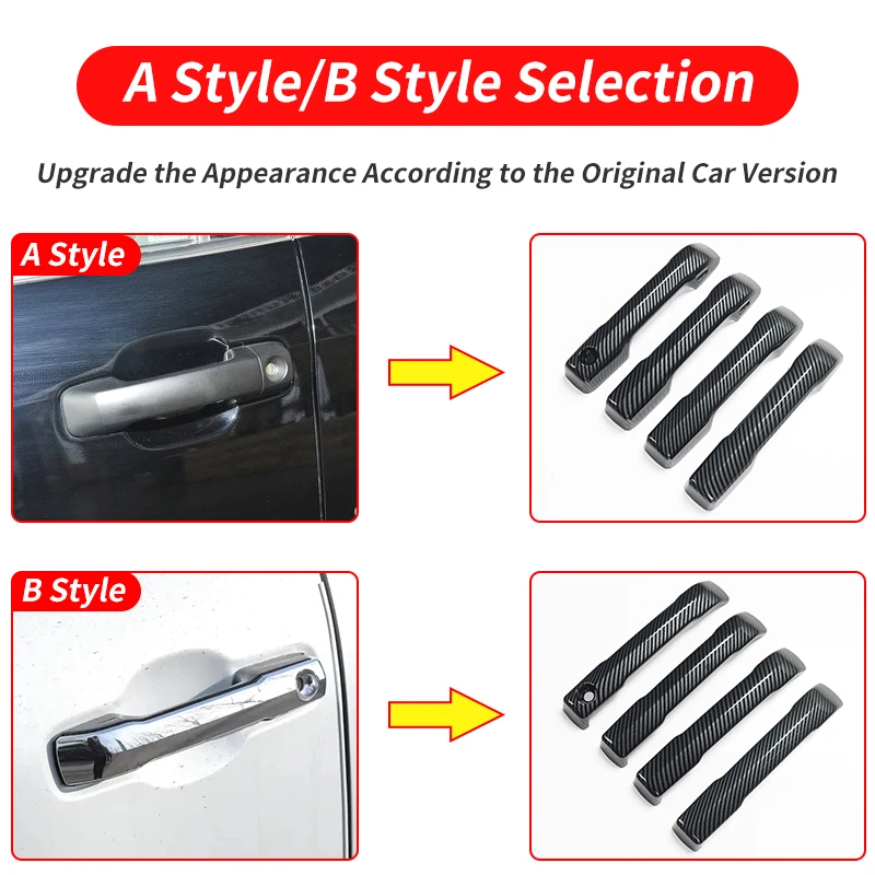 

For 2022 2023 2024 Toyota Tundra Sequoia Exterior upgraded Accessories Chrome Tuning Outside Door Handles Decoration Sticker