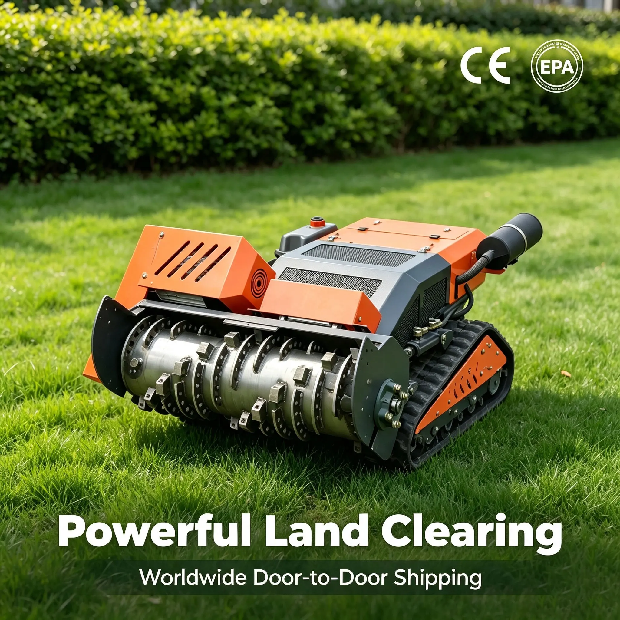Remote Controlled Self Propelled Lawn Mower Crawler Slope Grass Cutter Brush Clearing Machine for Europe