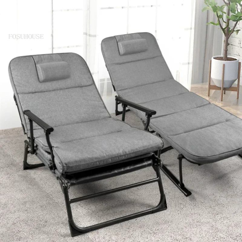 Simple Home Folding Beds Living Room Sofa Dual-use Camp Bed Office Lunch Break Artifact Portable Outdoor Fishing Reclining Chair