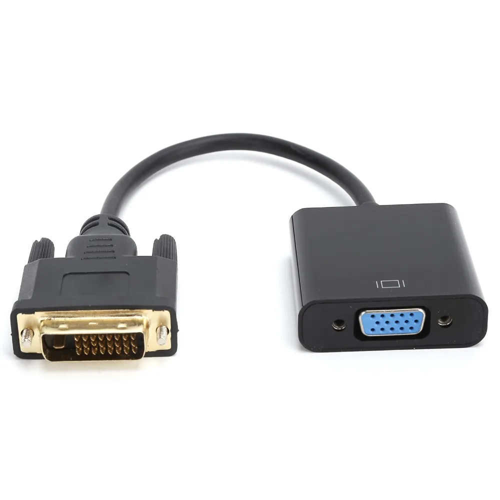 DVI 24+1 to VGA DVI Male to VGA Female Adapter Plug and Play Active DVI Adapter Conversion Cable PC Monitor Connection