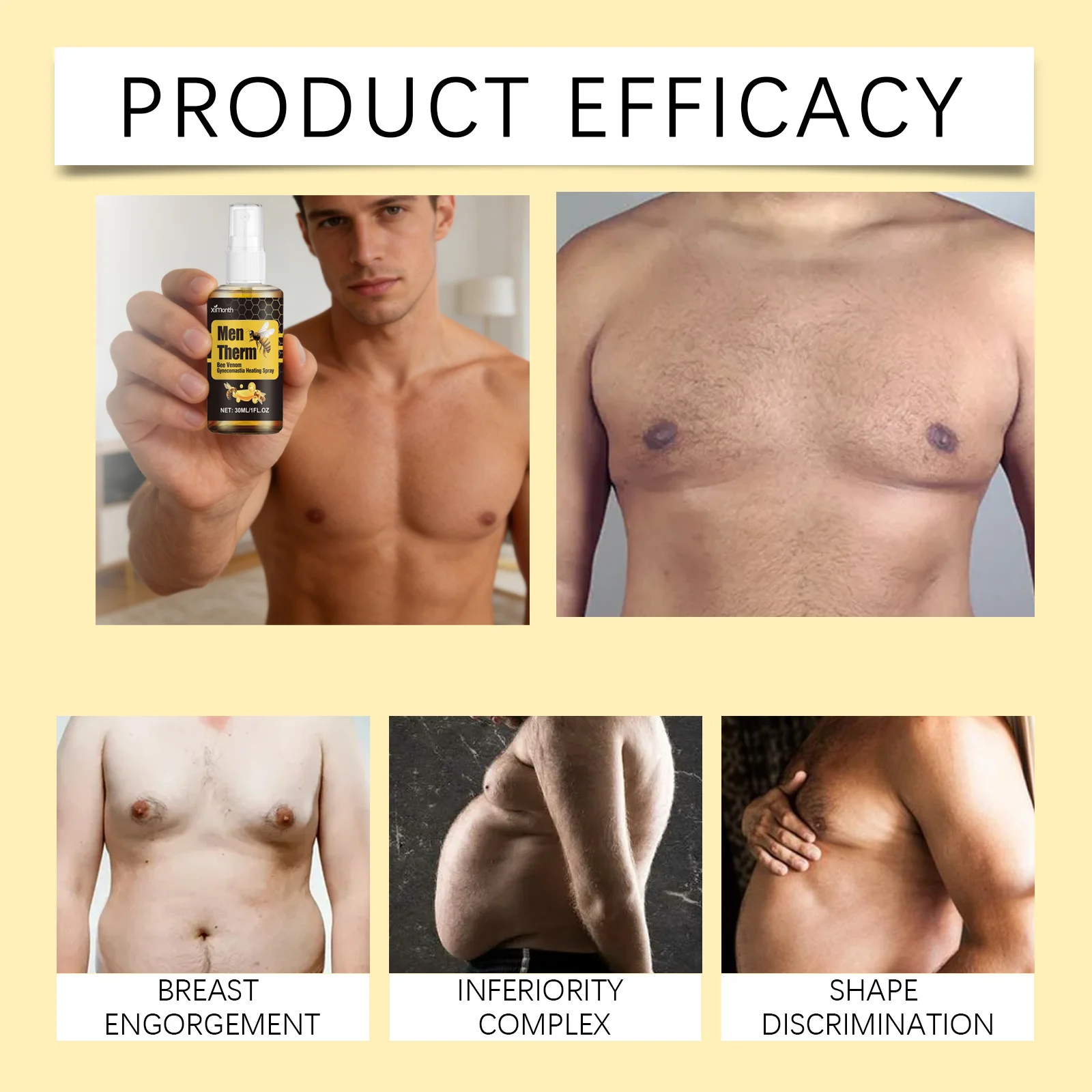 Bee Venom Gynecomastia Heating - Body Oil review and price