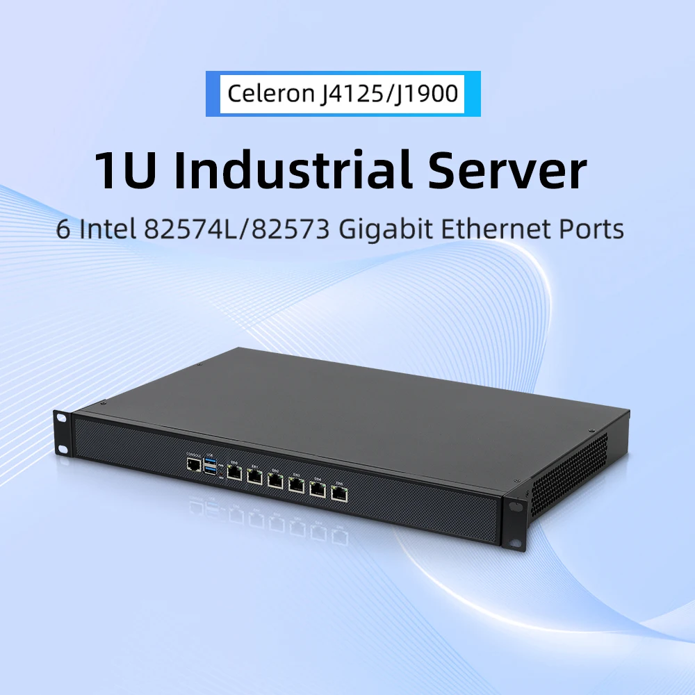 Core I5 6300U DDR3 RAM MSATA SSD 6 RJ45 Gigabit Ethernet Firewall Network Router 1U Rack Server with Cooling Fan