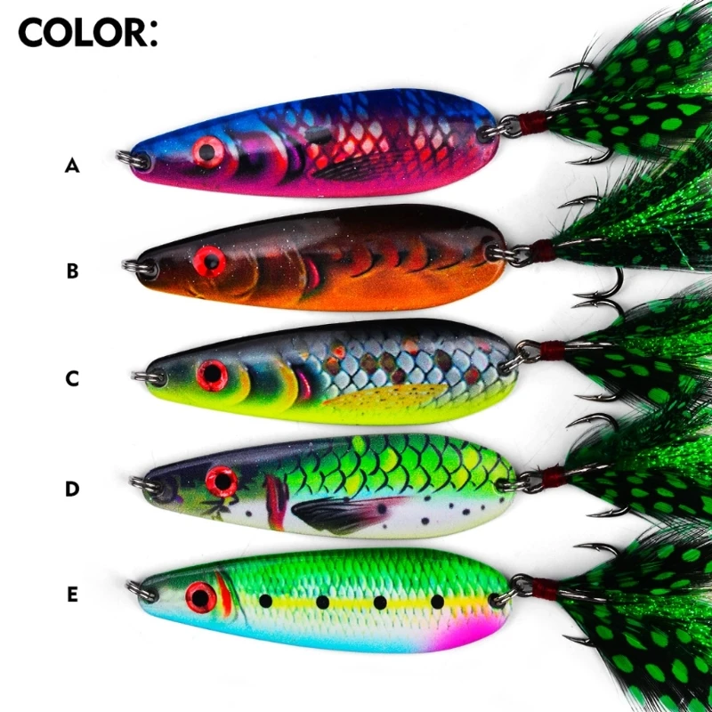 652F Sea Fishing Artificial Baits Metal Fishing lures Enhanced Durability 3D Eyes Printing Simulated Baits Fishing Accessories