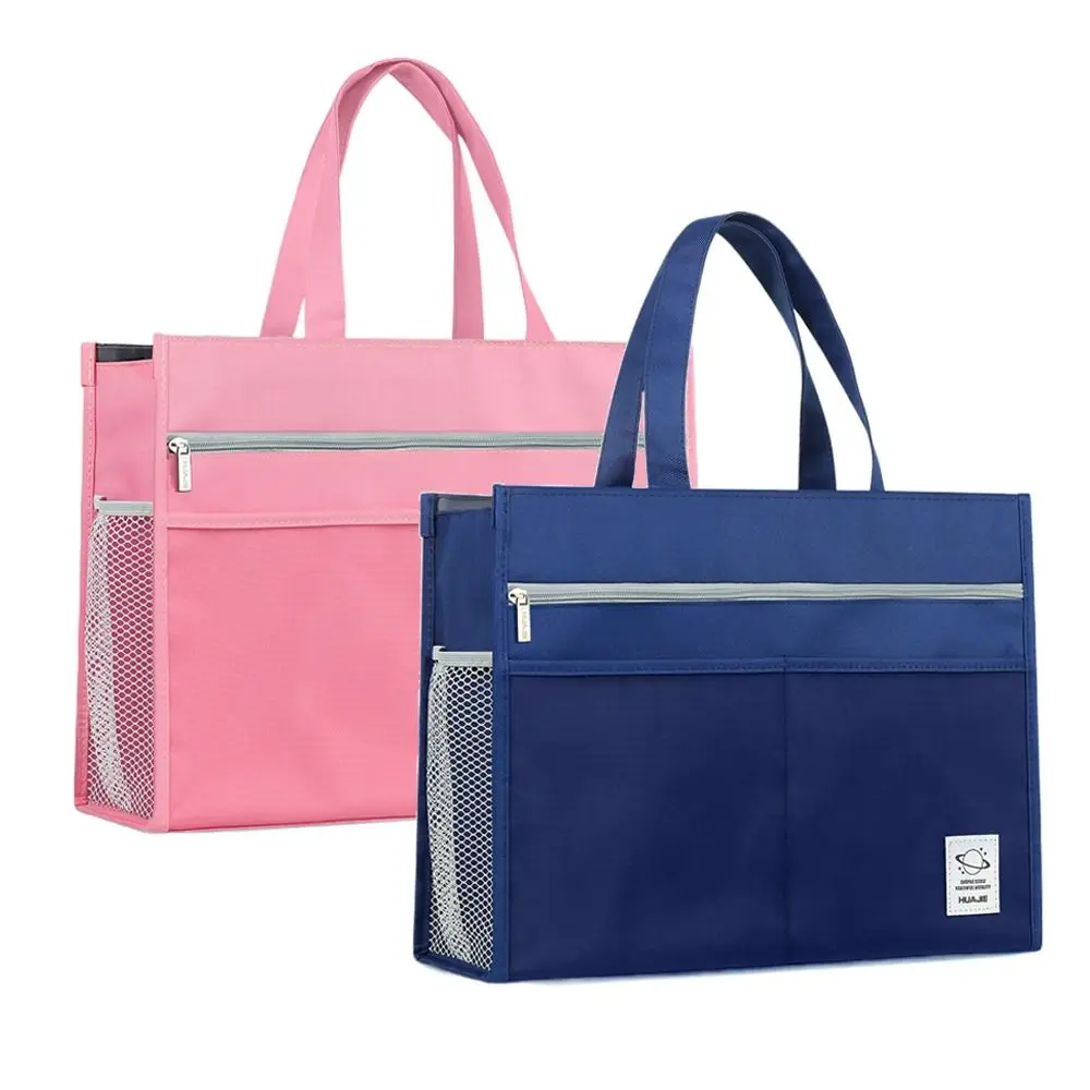 

Thickened Oxford Handheld Book Bag Zipper A3 Painting Storage Bag Large Capacity Art Student Bag School Office Supplies