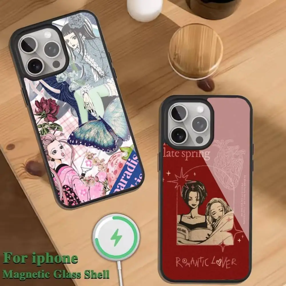 

P-Paradise Kiss Manga Phone Case For Magnetic Wireless Charge Cover For iphone 16 15 14 13 12 11 Pro Max Plus Coque