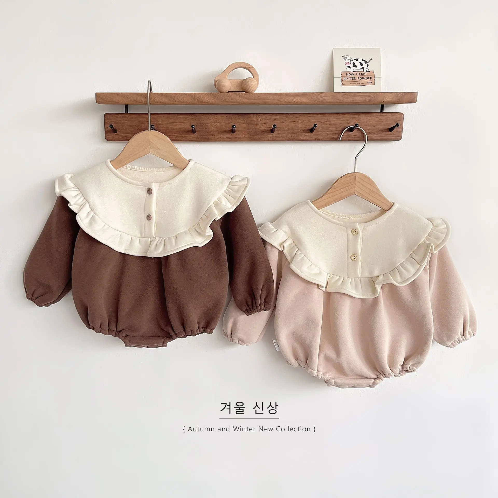 

2025 Fall Winter Baby Girl Romper Korean Style Soft Fleece Bodysuit Snap Button Closure Cute Outfit Newborn Clothes 0-24 Month​