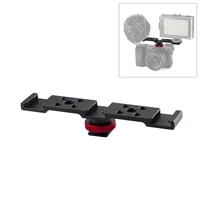 PULUZ Camera Lighgt Micphone Three-head Cold Shoe Bracket Mount for Sony for Canon