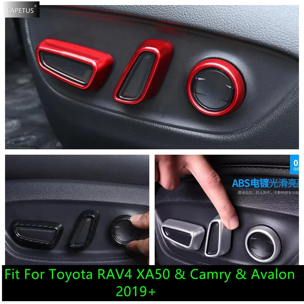 

Auto Seat Adjustment Button Switch Knob Panel Cover Moulding Trim Accessories For Toyota RAV4 XA50 & Camry & Avalon 2019 - 2024