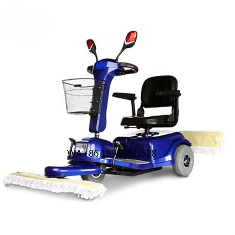 

CT3900 Three Wheels Electric Dry Mopping Dust Collection Push Cart For Shopping Mall