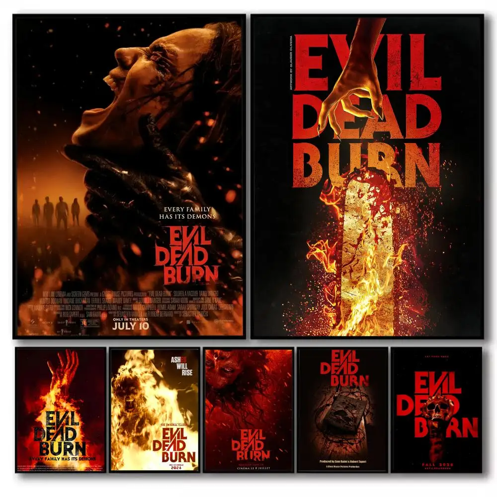 Classic Movie -Evil Dead Burn Poster PP Wall Art Prints Poster for Dorm Room Apartment Home Office Room Decor Gift Waterproof