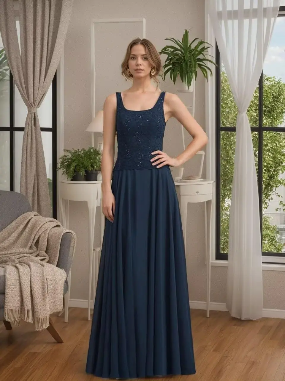 Vestidos para madre de la novia de 2 piezas con chaqueta, vestidos de noche formales largos para mujer, vestido para madre del novio con cordones