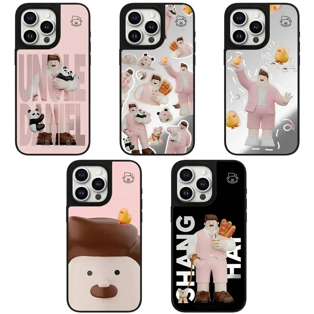 

Graffiti Cartoon Man Mirror Magnetic Phone Case Cover for IPhone 11 12 13 14 15 16 Pro Max Case for IPhone 16 Pro Max