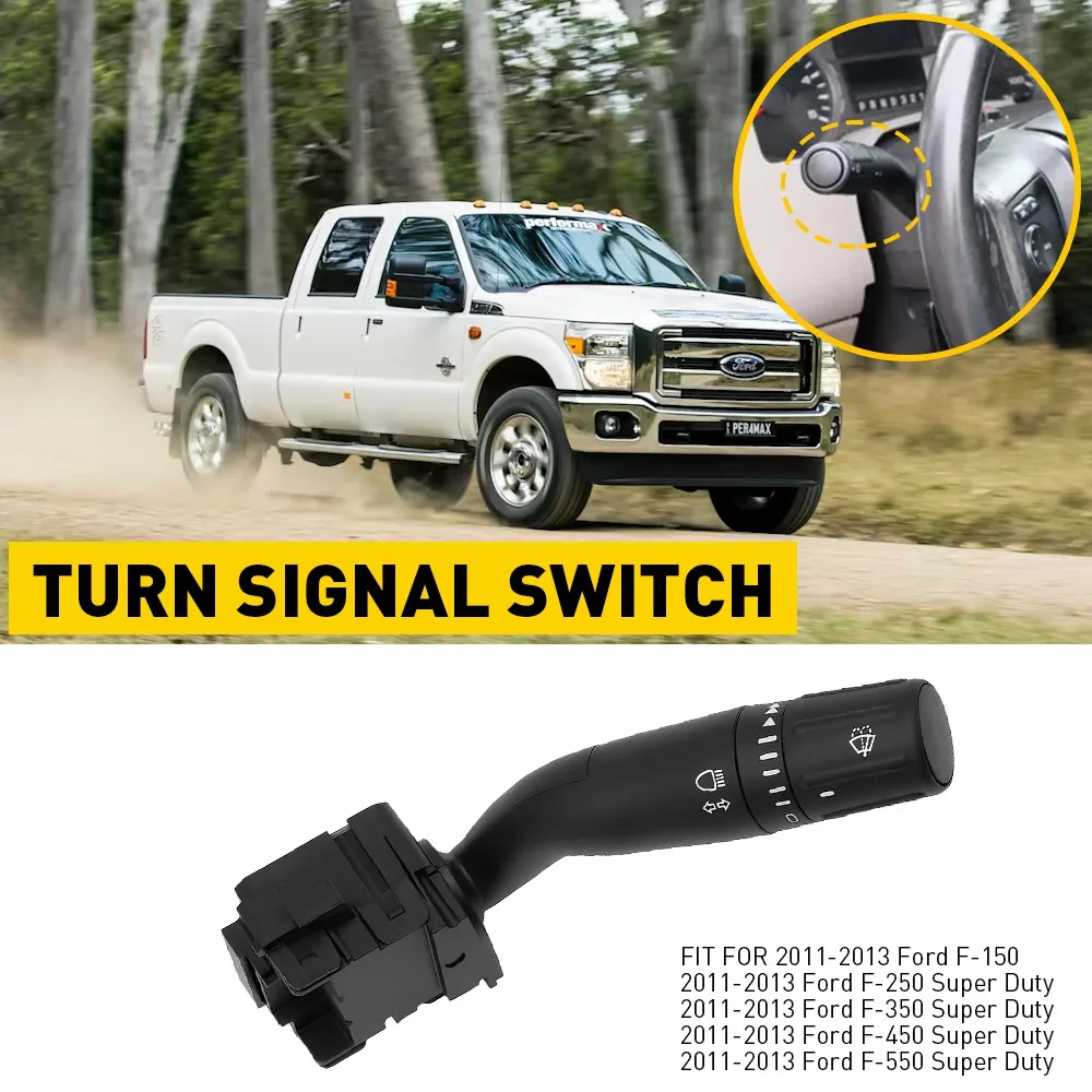 Turn Signal Wiper Lever Switch For Ford F-150 F-250 F-350 F-450 F-550 Super Duty 2011 2012 2013 Turn Signal Switch Dimmer Lever