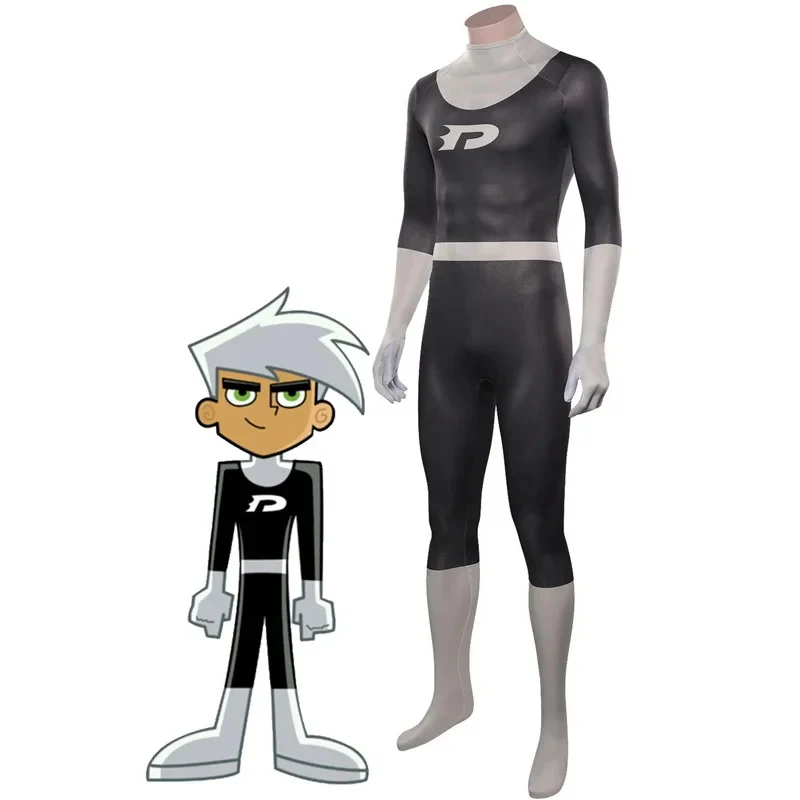 2026 Cosplay Adult Men Costume Cartoon Danny Phantom Roleplay Fantasia Man Halloween Carnival Clothes For Disguise R VNFH9 view 2