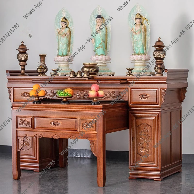 

Solid wood table for Taixianjia Buddhist platform Guanyin Taiwan Shentai Buddhist hall household long desk