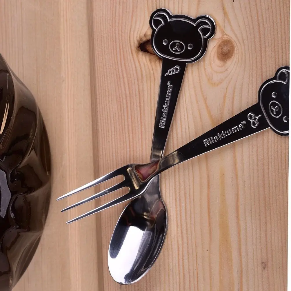 1-teiliges Set japanischer, niedlicher Rilakkuma-Löffel- und Gabelbesteck, Obstgabel, Fan-Sammelartikel – Detail 5