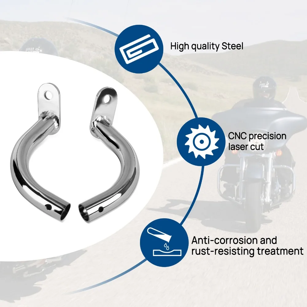 ملحقات الدراجة النارية حقيبة السرج حقيبة الحرس مزيل دعم قوس ل هارلي بجولة إلكترا الإنزلاق FLHT 1997-2008