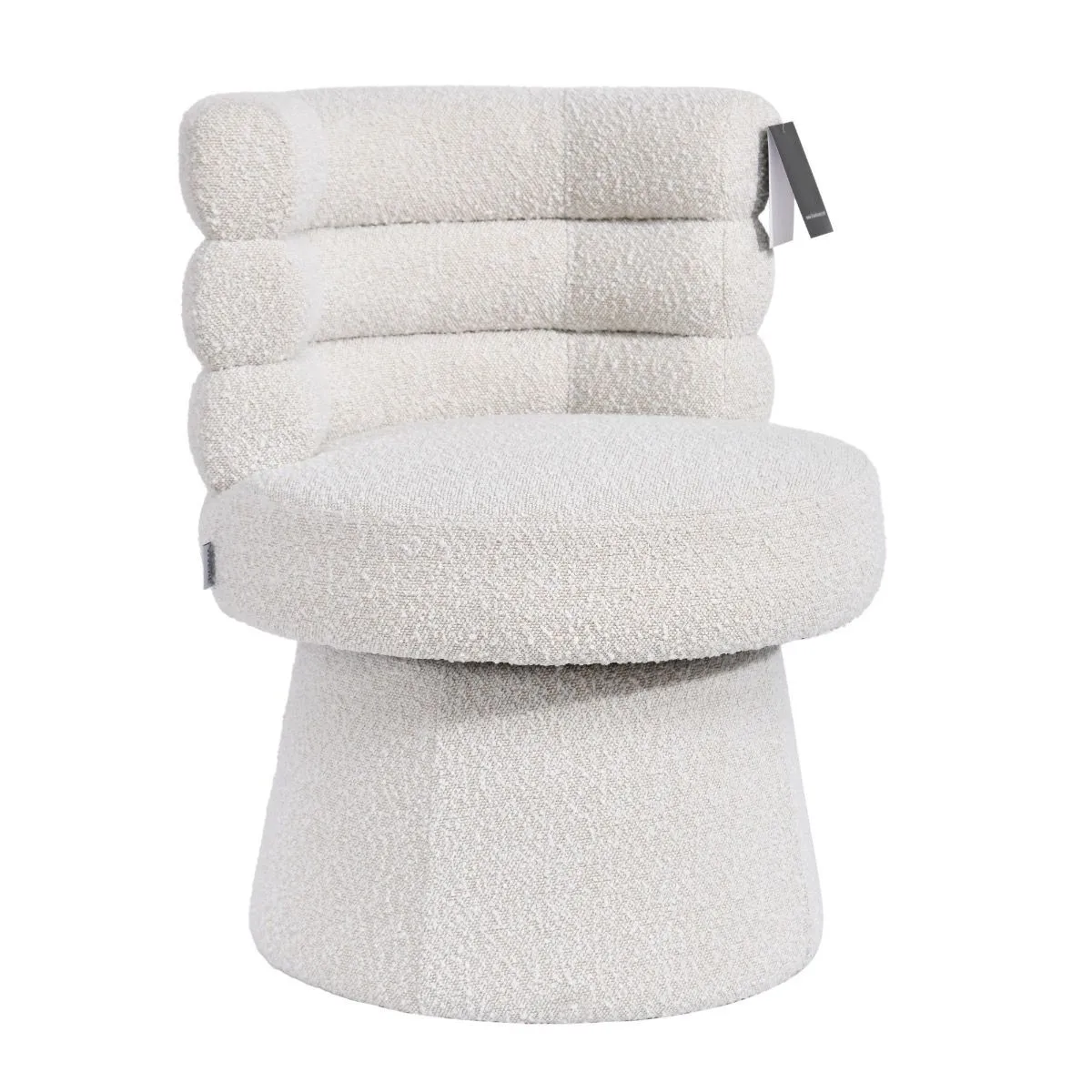 

VivereHome Zyra Ivory Bouclé Swivel Dining Chair Modern Upholstered fabric Seat