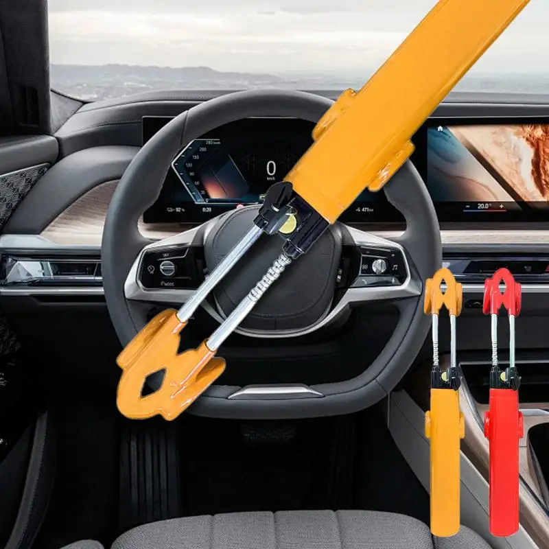 

Universall Car Steering Wheel Lock Anti-Theft Security Lock With Adjustable Length Rotary Steering Wheel Protection Lock For Car