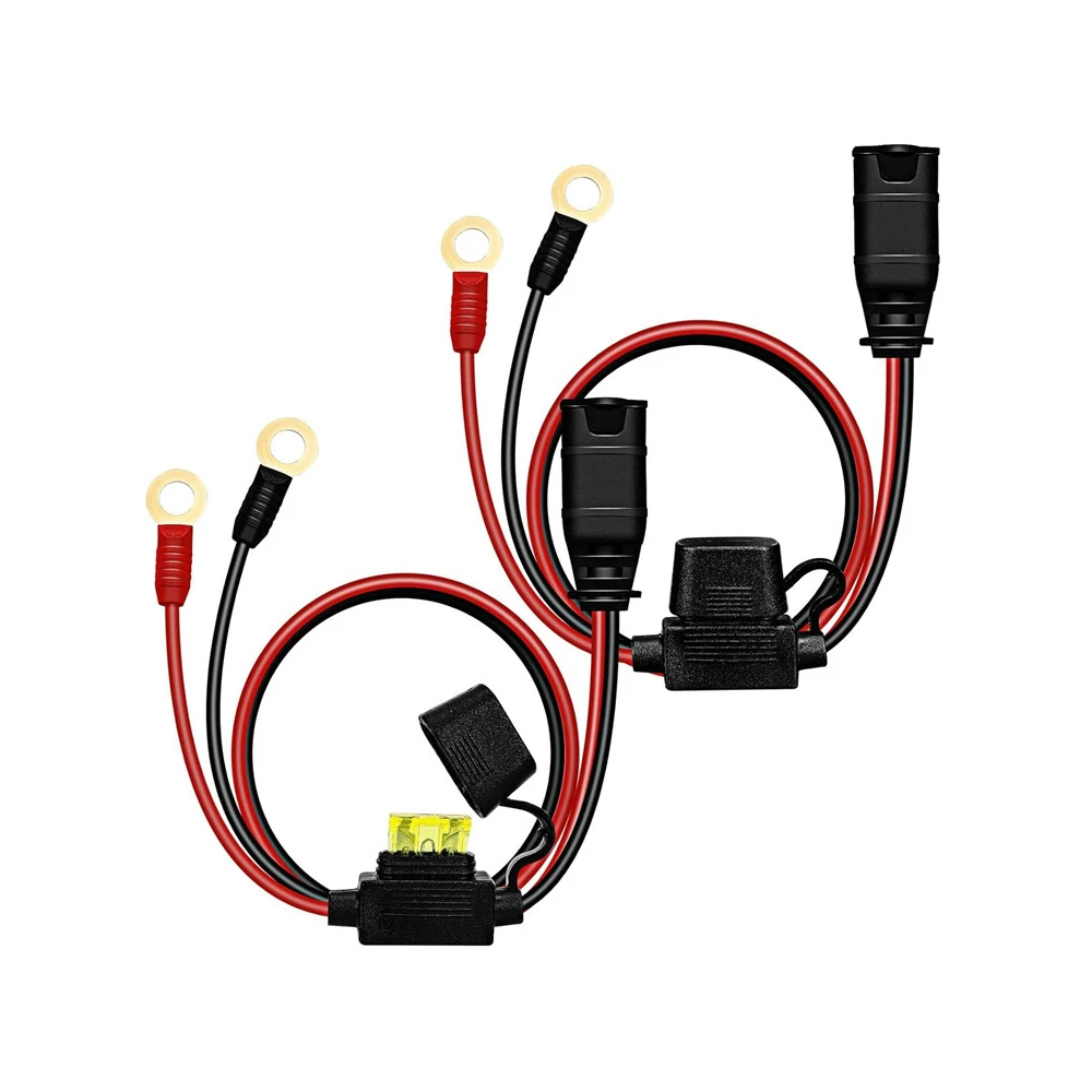 1pcs attery charging lead Noco 16AWG Wires Harness with X-Connect M6 Terminals Eyelet Car motorcycle battery connection cable