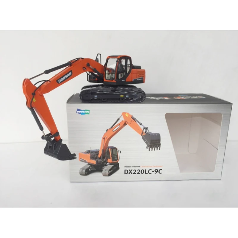Diecast 1:40 Scale DOOSAN DX220LC-9C Excavator Alloy Engineering Vehicle Model Hobby Collection Decoration Holiday Gift Display