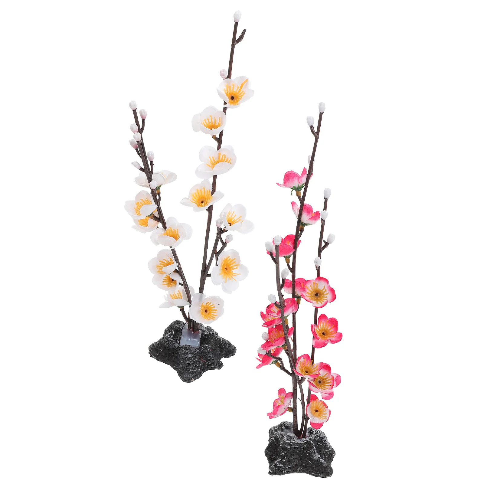 

2 Pcs Flowers for Sushi Sashimi Decoration with Pink White Color Vivid Simulated Vivid Simulated Flower Flower