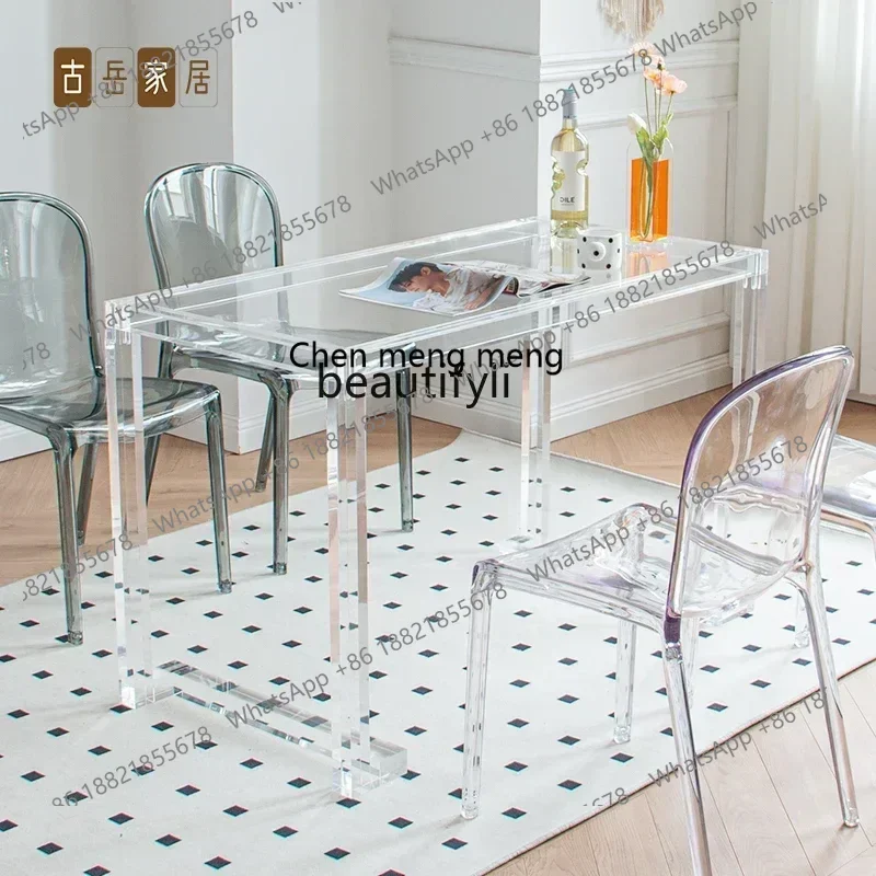 

D176 Acrylic transparent table suspended dining table simple modern light luxury small apartment restaurant, desk