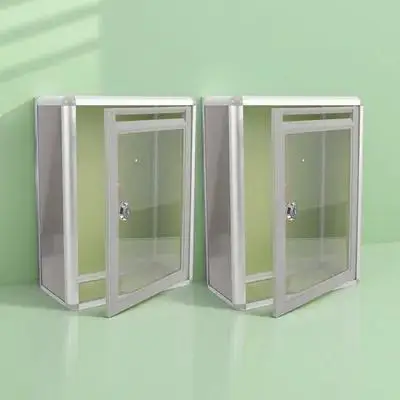 2pcs Wall Mount Mailbox Transparent Metal Letter Box With Lock For Office Classroom Suggestion Box Durable Lightweight Security