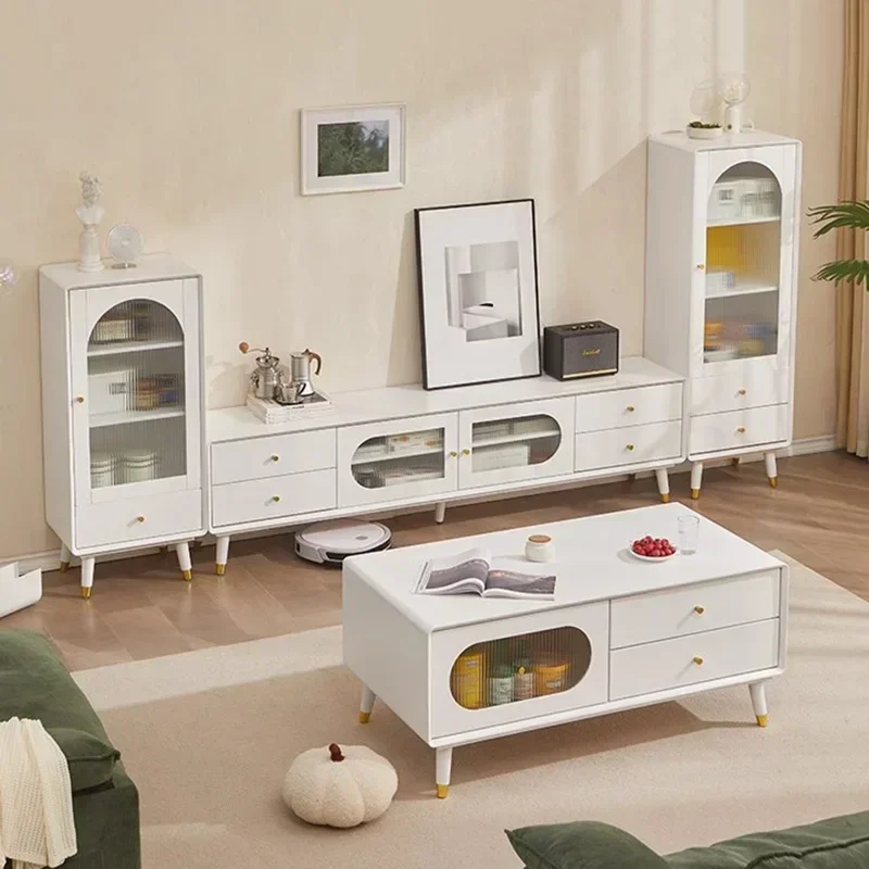 

for Luxury Salon Tv Table Wood Cabinets Living Room Floor Shelf Trendy Nordic Unique Tv Stands Speaker Muebles Replica Furniture