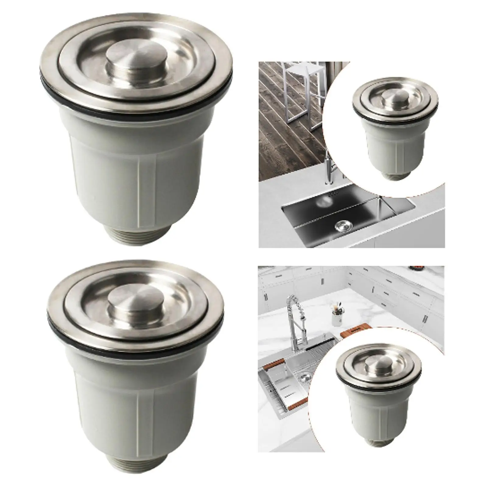 Kitchen Sink Stopper Strainer Drain Basket for Catching Food and Debris Sink Plug Strainer for Home Kitchens Canteens Hotels