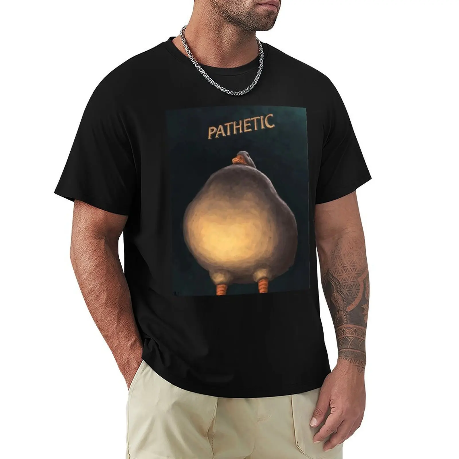 duck pathetic T-Shirt Big and Tall Solid Color T-Shirt