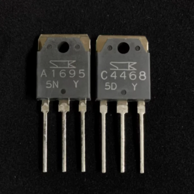 2pairs/lot  A1695 C4468 2SA1695 2SC4468 New Original Genuine High-Power Audio Amplifier Pairing Chips TO-3P