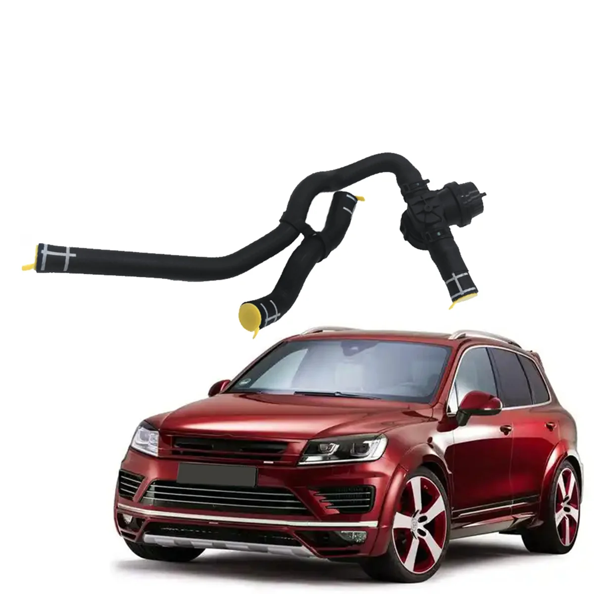 

Engin-Car Cooling Hose Pipe with Heater Valve Assy 7P0121156B for 7P 2011-2018