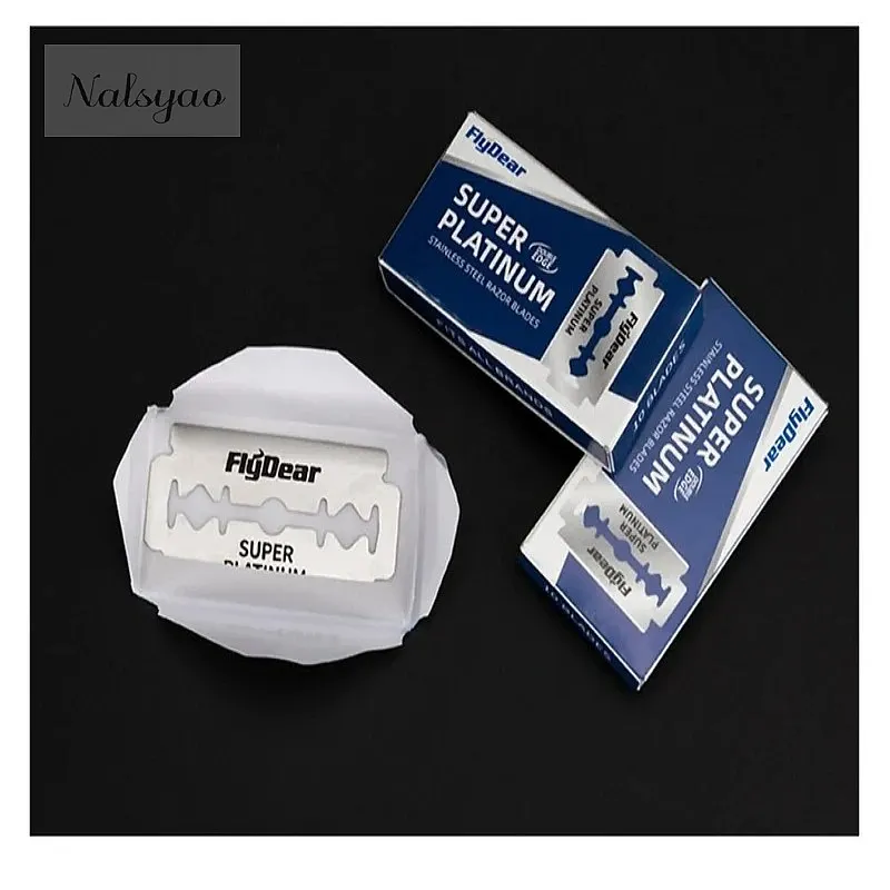 Professional Barber Double Edge Safety Razor for Men, Classic Retro Stainless Steel Shaving & Hair Removal Blades 10/30pcs