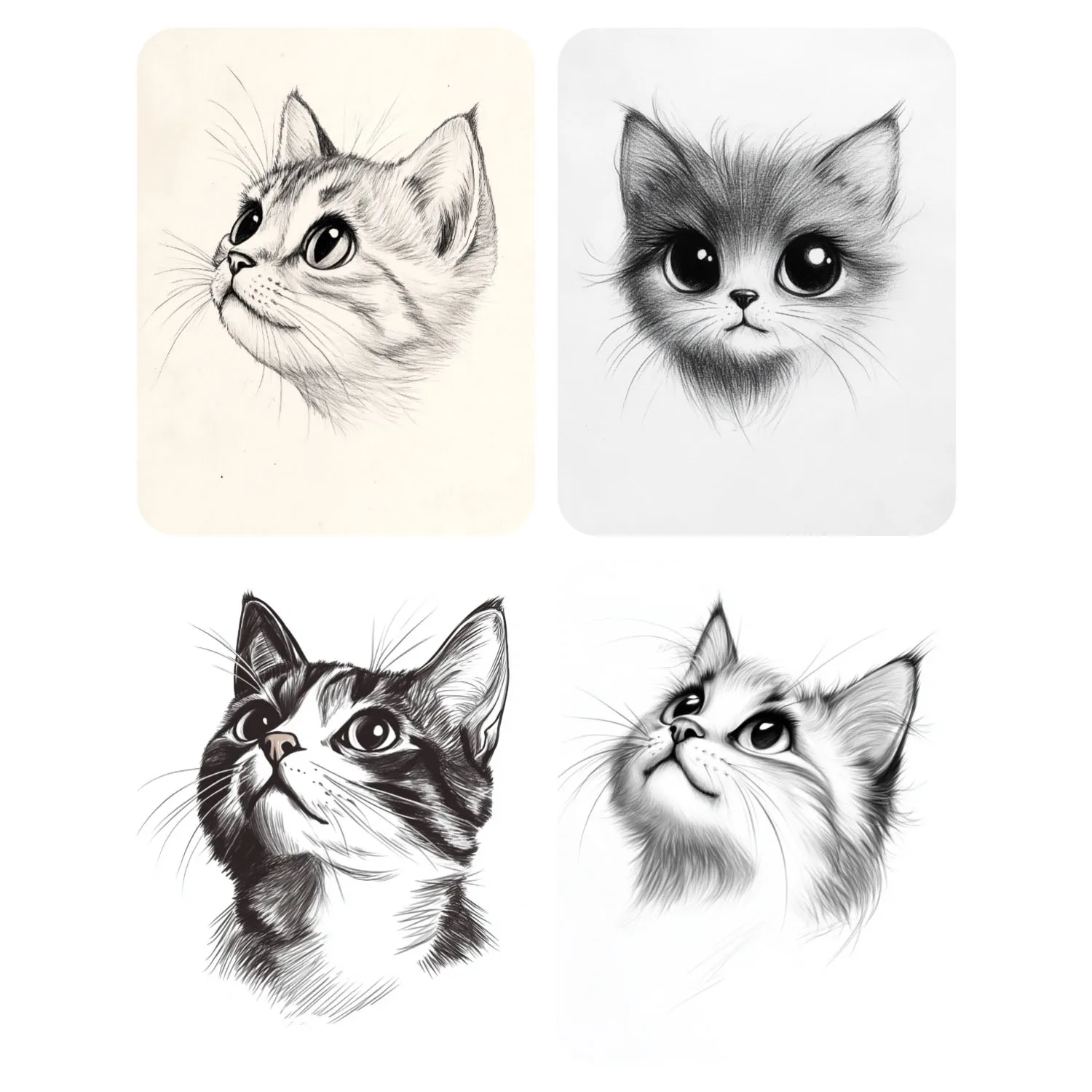 

Hand Painted Stick figure kitten Acrylic Painting by Numbers DIY Canvas Art Home Decoration Surprise Gift Kit