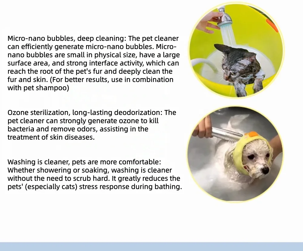 Micro-Nano Bubble Milk Bath Machine, Pet Spa Bubble Bath Machine, Cat and Dog Bubble Milk Bath Machine