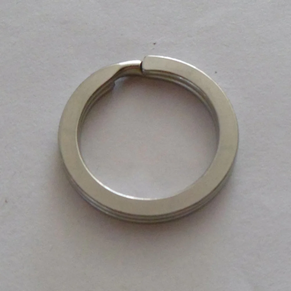 

30Pcs Stainless Steel Key Split Circles Flat Keychain Strong Anti-Erosion for Keys Cards and Small Items
