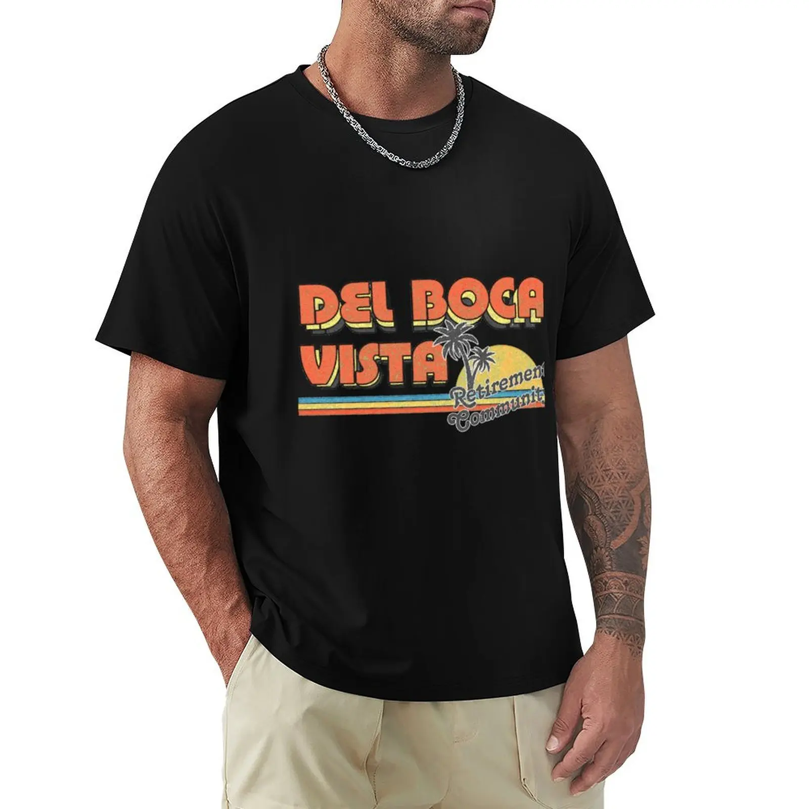 Del Boca Vista Faded T-Shirt Basic Solid Color Short Sleeve Cotton Top