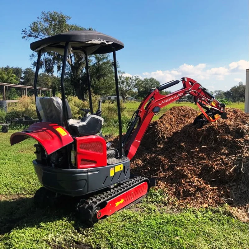 Venta al por mayor, excavadora pequeña hidráulica de 2 toneladas, 1600kg, huerto agrícola, excavadora de zanjas de 1 tonelada, miniexcavadora diésel de 1,6 tonel personalizada