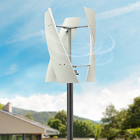 Vertical Wind Turbine Generator, Wind Power Turbine Generator Kit,3 Fan Blades, Maximum Power 100W,Motor Home, Chalet