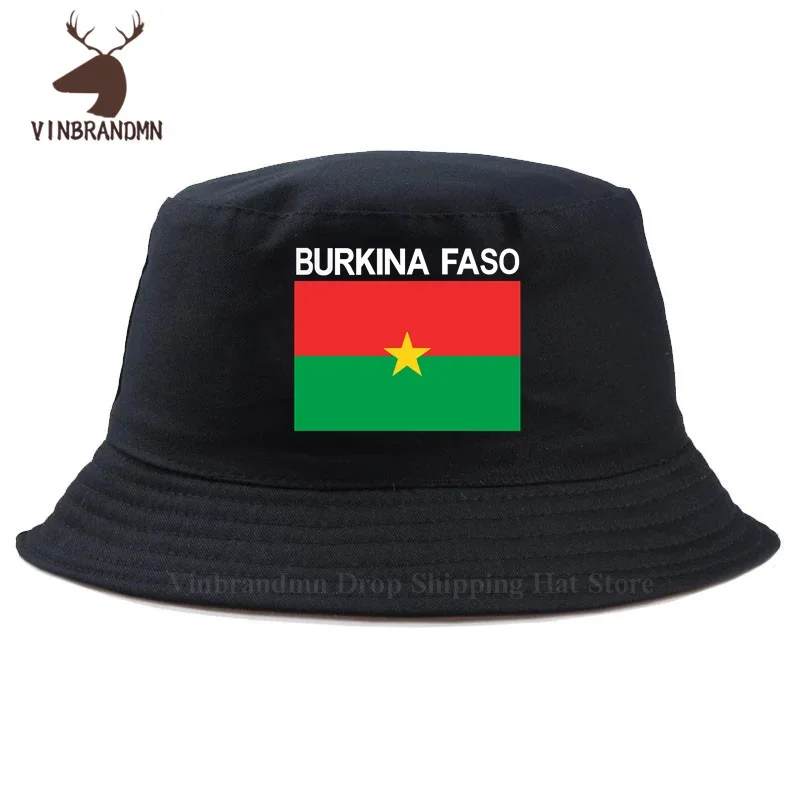 2024 hot sale fashion Burkina Faso Flag men women bucket hat summer outdoor visor baseball caps 100% cotton hip hop fishing hats