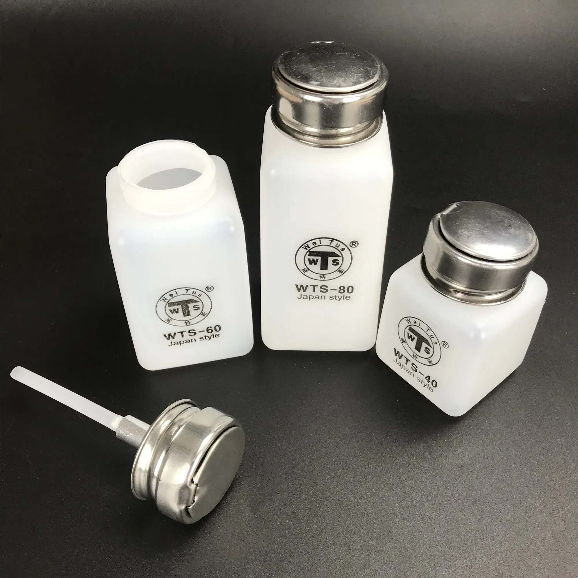 120ML 180ML 250ML Alcohol Bottle With Stainless Steel Cap Mobile Phone Maintenance Cleaning Anti Static Liquid Plastic Container