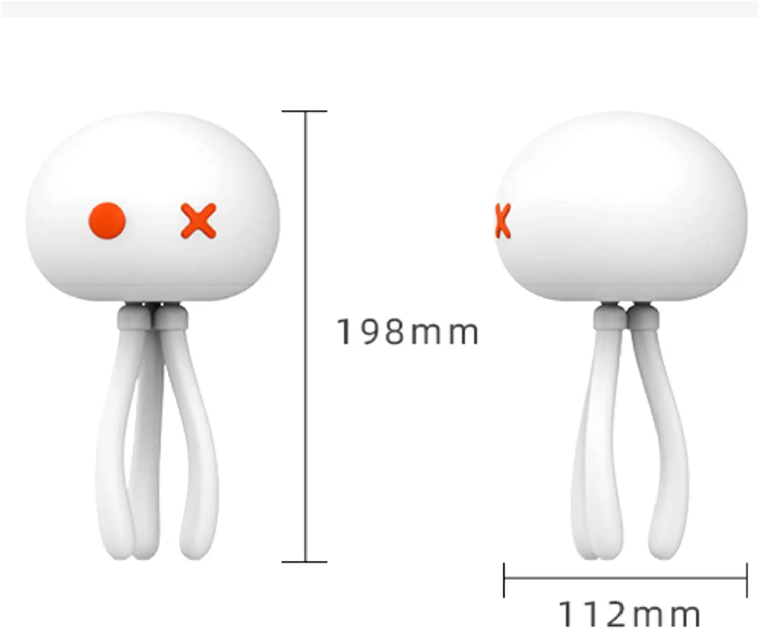 Silicone LED Smart Jellyfish Night Light Bedroom Bedside Deformable Lamp Touch  Dimming Eye Protection Light  USB Rechargeable