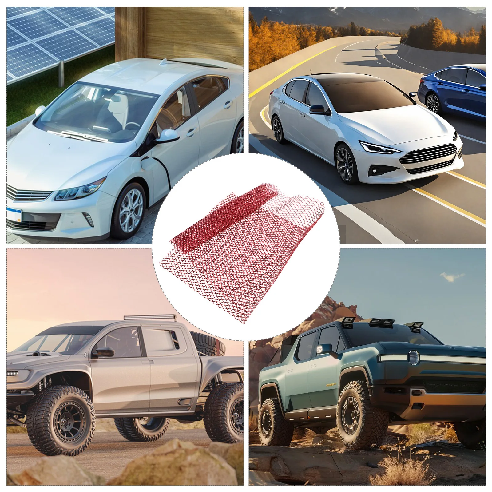 

Aluminum Alloy Universal Car Grill Mesh 100x33cm Front Bumper Protector Hood Vent Grill Insert Automotive Exterior Accessories