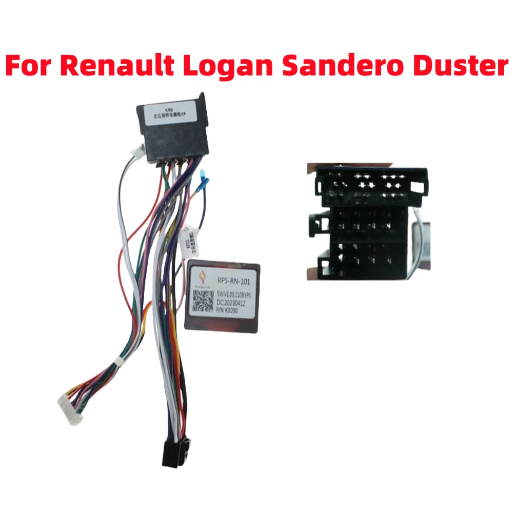 Car 16pin Wiring Harness Adapter Canbus Box Decoder Radio Power Cable For Renault Logan Sandero Duster Symbol RP5-RN-101